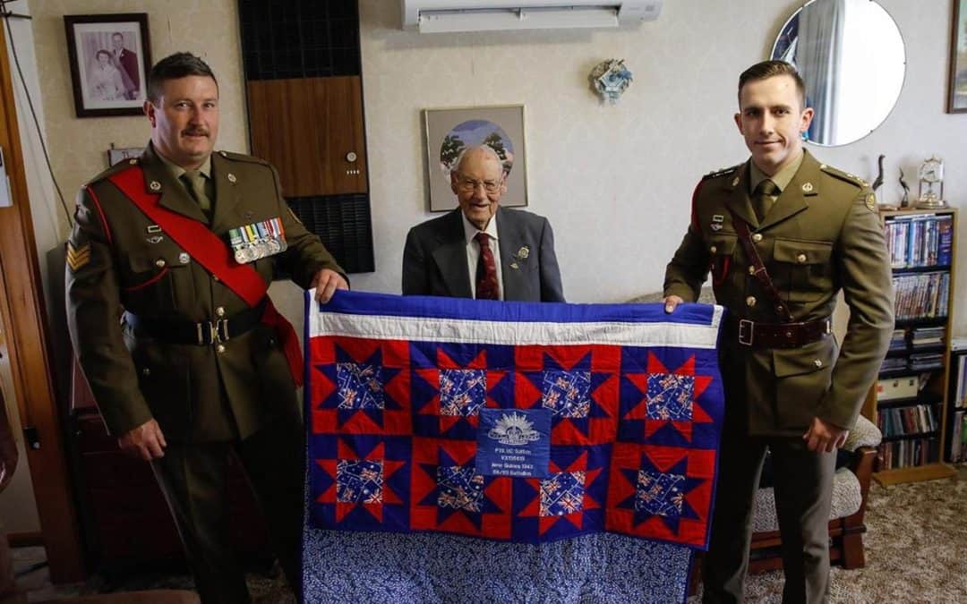 WW2 veteran honoured with hero quilt