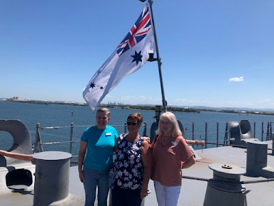 A visit aboard the HMAS Canberra by Heather B, Sue-Ellen S and Sue G